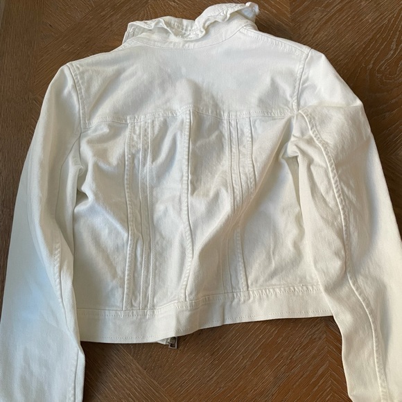 Rebecca Taylor white denim zip front jacket - SUPER CUTE! - Picture 2 of 4